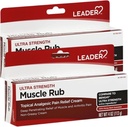 Leader Muscle Rub - Fast-Activeing, Deep Penetrating Relief for Sore Myruss and Joints, Minor Arthritis and Back Pain Relief, Non-Greasy Formula Topical Analgesic, Camphor, Menthol & Methyl Salic 2-Pack
