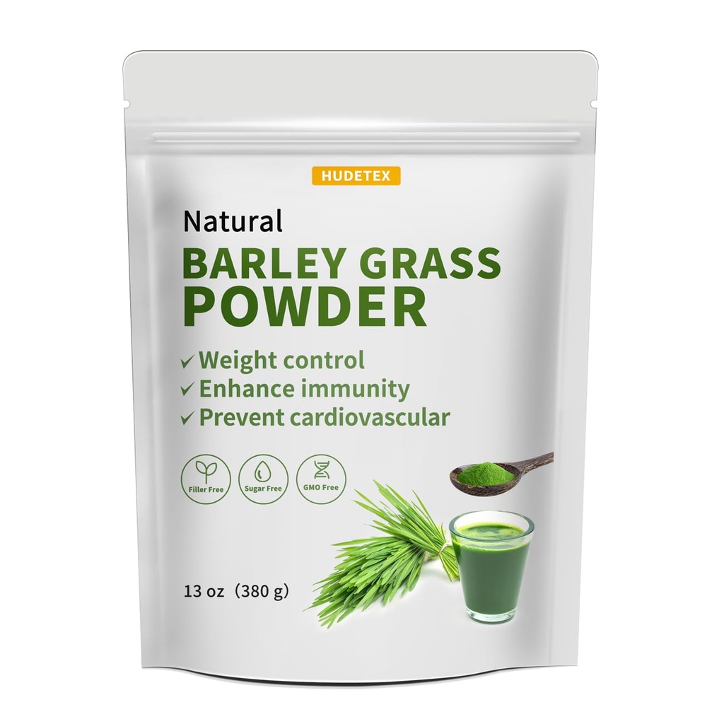 Κριθάρι Grass Juice Powder 13 oz - 100% Pure Wheatgrass Powder, Υποστηρίζει Καρδιαγγειακή, Ήπαρ και Digestive Λειτουργία, Vegan, Όχι Maltodextrin & Ζάχαρη.