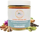 Mt.Μερού φάρμακα Ayurvedic Haldi Doodh/Χρυσό γάλα Superblend- με ανοσοενισχυτική φόρμουλα, Gluten-free, για την υγεία του εγκεφάλου, υποστήριξη Gut με υψηλή κουρκουμίνη Lakadong Turmeric (1,76oz/50g)