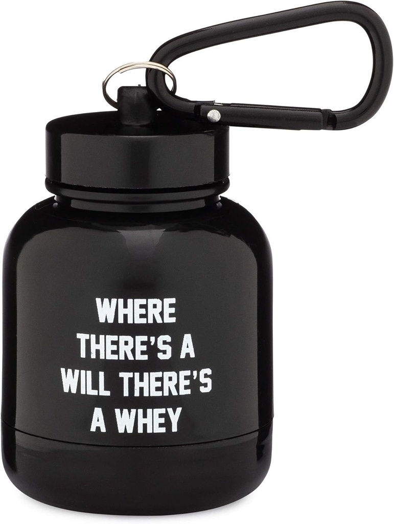 OnMyWhey - Protein Powder & Supplement Funnel Keychain, Portable To-Go Container for The Gym, Workouts, Fitness, & Travel - TSA Εγκεκριμένο, όπου υπάρχει μια θέληση Υπάρχει ένας ορός γάλακτος
