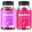 NutraChamps Complete Biotin Bundle για μαλλιά, δέρμα & νύχια. Βιοτίνη & βιοτίνη+