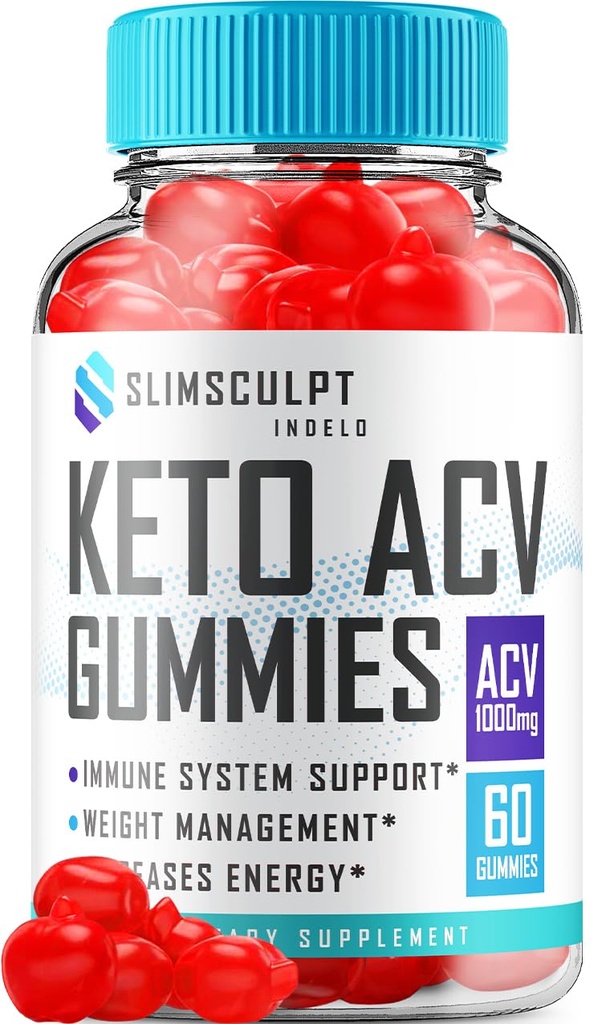 Slimsculpt Keto ACV Gummies - Advanced Formula Slim Sculpt Keto Plus ACV Gummies Apple Cider Vinegar Keto Slimsculpt ACV Gummies Dietary Supplement Κριτικές Άνδρες Γυναίκες (60 Gummies)