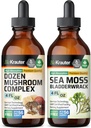 BIO KRAUTER Δεκάδες Mushroom Βάμμα 4 Fl. Oz. & Sea Moss Βάμμα 4 Fl. Oz.