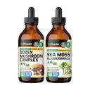 BIO KRAUTER Δεκάδες Mushroom Βάμμα 4 Fl. Oz. & Sea Moss Βάμμα 4 Fl. Oz.