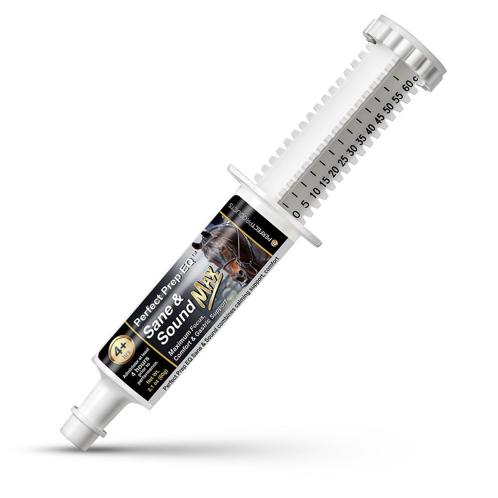 Perfect Prep EQ Sane και ήχου MAX Horse Calming Paste, Long-Acting, Max Strength Calming for Soundness and Agress, Show Safe, 60cc
