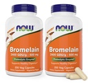 Τώρα Bromelain 500 mg, 200 κάψουλες Veg (πακέτο των 2) Συμπλήρωμα - Μη ΓΤΟ, Vegan 500mg Caps