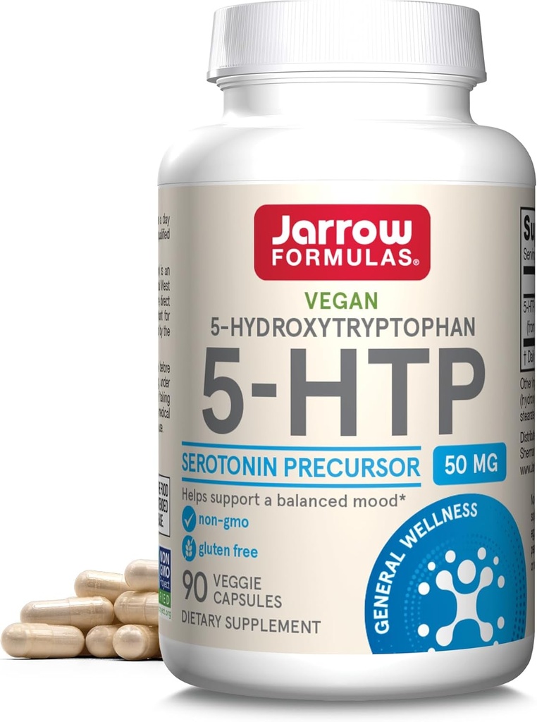 Jarow Formulas® 5-HTP, 100 mg, Serotonin Precursor, 90 κάψουλες Veggie, 90 ημέρες προσφοράς