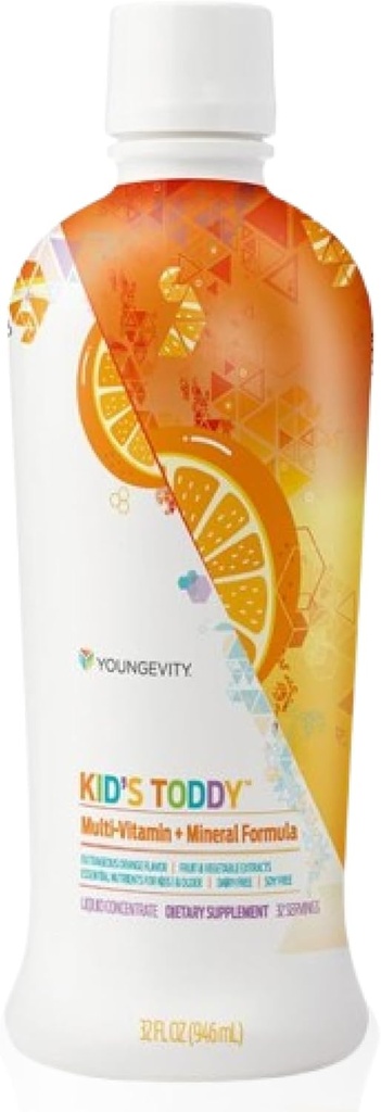 Youngevity Kid's TodyTM - Mega Multivitamin for Kids & Children Ηλικία 2+ - 14 Βιταμίνες, 10 Ορυκτά, Phytonutrient Blend - Εξαιρετικά απορροφήσιμο - Great Tasting Orange 32 Fl Oz (Pack of 1)