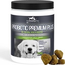 Probiotics for Dogs with Natural Digestive Enzymes ● 4 Bill CFUs/2 Soft Chews ● Dog Diarrhea Upset Stomach Yeast Gas Bad Breath Immunity Allergies Skin Itching Hot Spots ● 150 Count