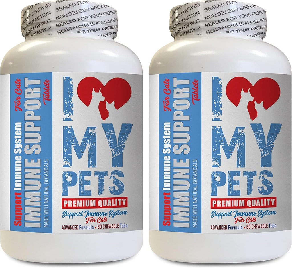 I love my PETS LLC Immune Boost for Cats - CAT Immune Support - Booster - Healthy Supplement - γάτα Liver Food - 120 Treats (2 μπουκάλια)