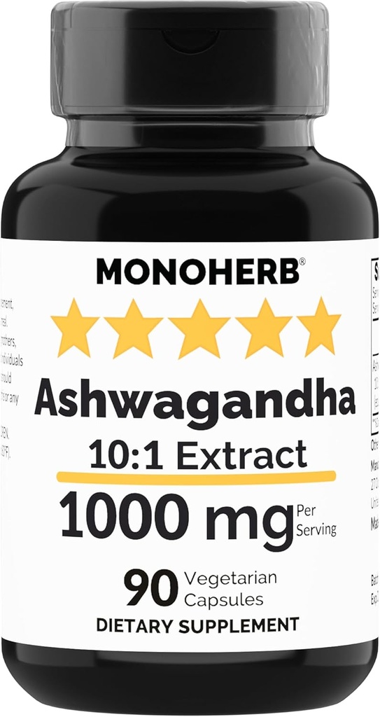 MONOHERB Ashwagandha Extract 1000 mg - 90 κάψουλες χορτοφάγων
