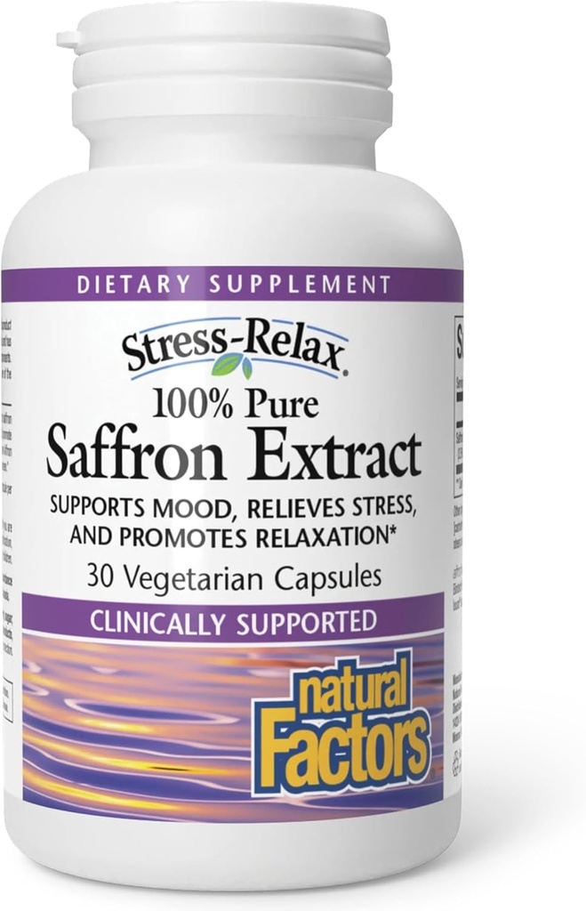 Φυσικοί Παράγοντες Εκχύλισμα Saffron Stress- Relax 28 mg, 30 Κάψουλες Χορτοφαγικής