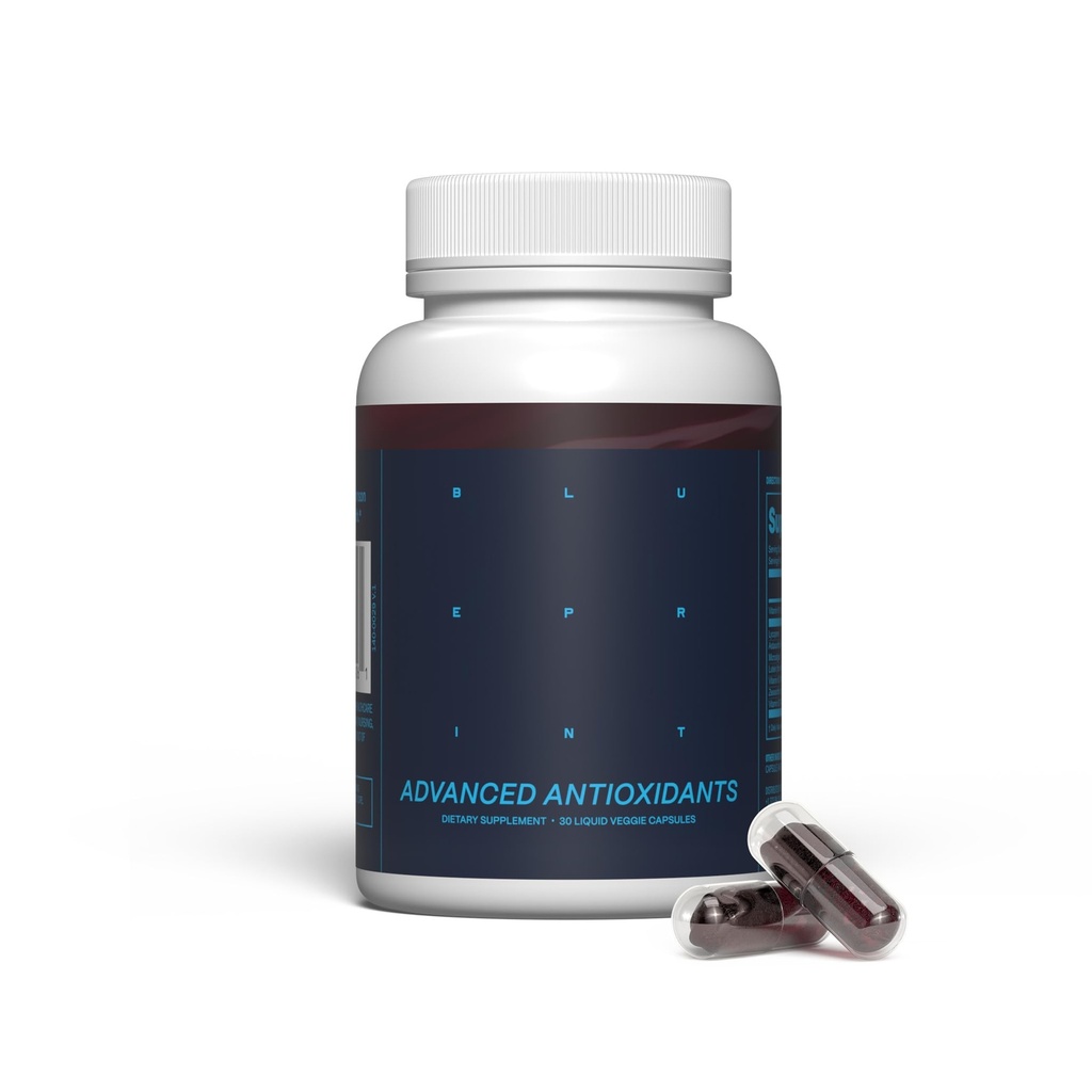 Blueprint Bryan Johnson Advanced Antioxidant Supplement – Lutein, Zeaxanthin, Lycopene, Vitamin K1, K2 – Vegan Κάψουλες για Όραμα, Οστών & Καρδιάς Υποστήριξη – Ενημερωμένη Formula of Essential Softgels