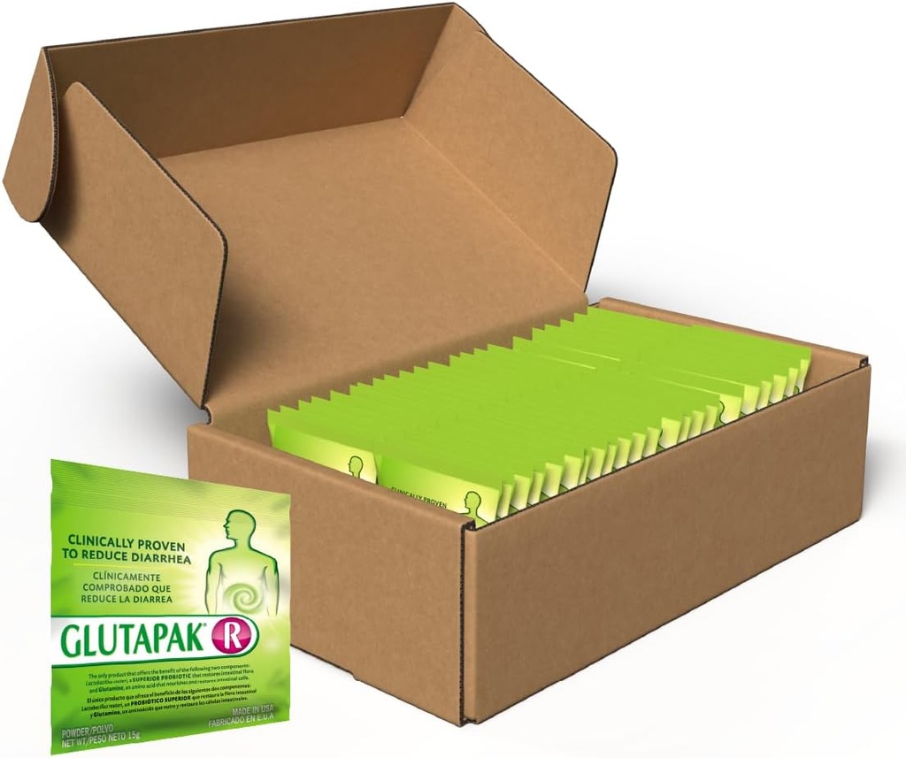 Digestive Health Powder με L-Glutamine & Lactobacillus reuteri – Υποστηρίζει φραγμό στην κοιλιά, Microbiome Ισορροπία & Απορρόφηση θρεπτικών συστατικών – 15g Σακάκια, 50-Pack, Γλουτένη & Λακτόζη Χωρίς