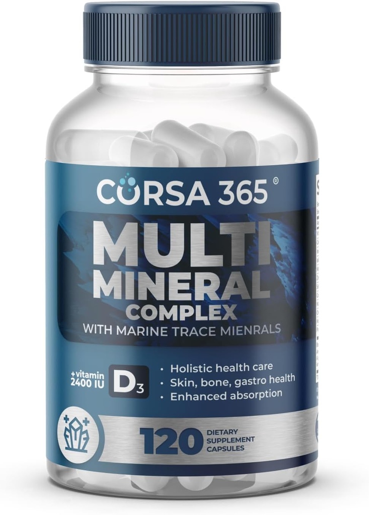 Multimineral Supplement Magnesium Complex with Trace Minerals for Immune Support - Κάλιο Magnesium Supplement Calcium Vitamin D Zinc Cooper Boron συμπλήρωμα για άνδρες γυναίκες - 120 κάψουλες