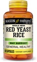 MASON NATURAL Red Yeast Rice, Supports Heart Health & Blood Circulation, Herbal Supplement, 60 Capsules