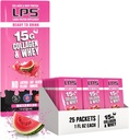 LPS Liquid Collagen & Whey Protein Supplement - Μη-GMO Drink, Sugar-Free - Προάγει το υγιές δέρμα & τα μαλλιά για άνδρες & γυναίκες, το νερό, το ενιαίο σερβίρετε (50 πακέτα)