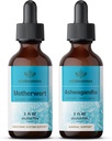 Herbama Herbal Liquid Drops Kit - Bundle of Motherwort Extract & Ashwagandha Βάμμα 2 fl oz - Vegan, Non-GMO, Sugar & Alcohol-Free - 2 Pack
