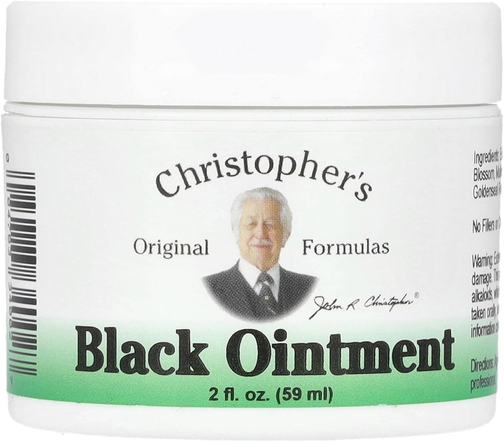 Christopher's Original Formulas Black Drawing Ointment, Natural Herbal Drawing Salve Ointment, 2 oz