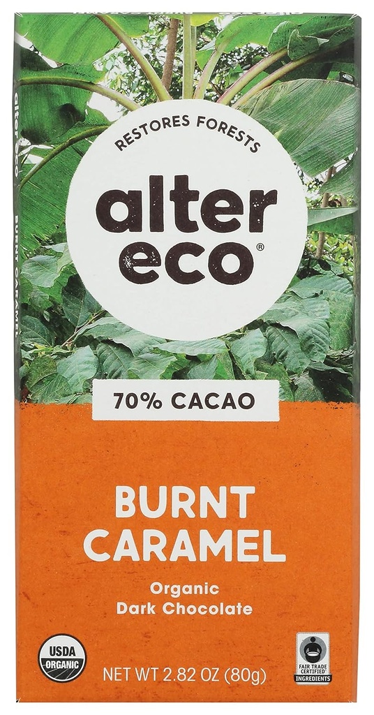 Alter Eco Choc Bar Drk Sltd Brnt Cr, 2.82 Oz (πακέτο των 12)
