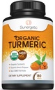 Sunergetic USDA Certified Organic Turmeric Supplement – Περιλαμβάνει Βιολογικό Κουρκουμάς & Βιολογικό Μαύρο Πιπέρι – 1.400mg Κουρκουμάς ανά Σερβίρισμα - 180 Count (Pack of 1)