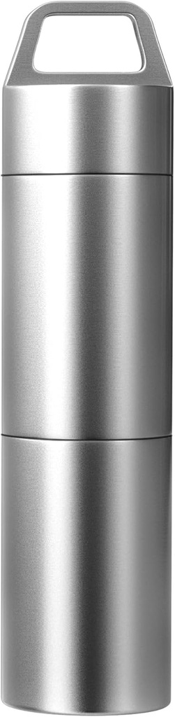 Μικρή θήκη χαπιών (2 διαμερίσματα Design), Φορητή θήκη μεταλλικών χαπιών Keychain Αδιάβροχη θήκη χαπιών Mini Ανοξείδωτο χαπιών Organizer για ταξιδιωτική τσέπη