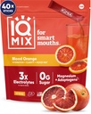 IQMIX Hydration Electrolyte Powder – 4-σε-1 Formula for Hydration, Mental Clarity, Mood and Recovery – Μείγμα ποτού χωρίς ζάχαρη, Keto, Magnesium L-Threonate, Mane Lion’s 40 Count Blood Orange