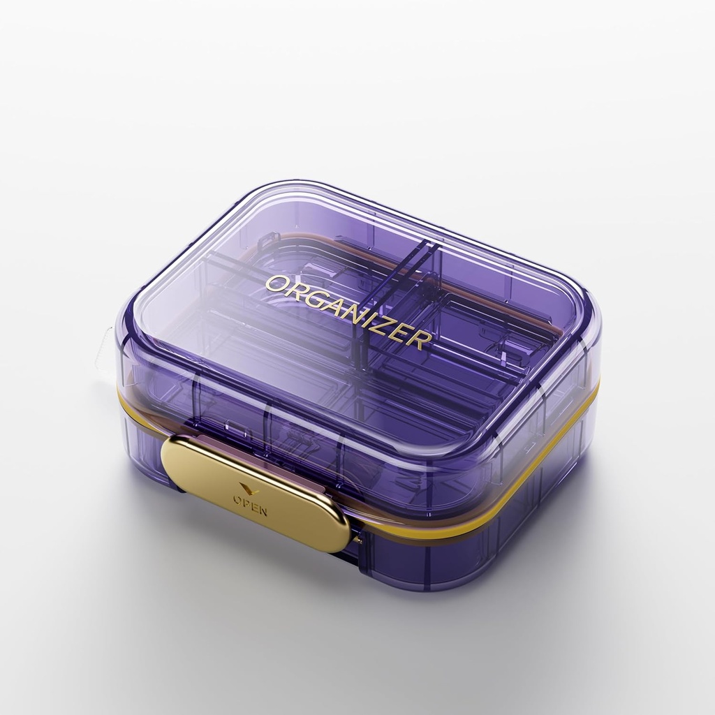 Bexeen Medicine Pill Organizer Ταξίδι χαριτωμένο δοχείο χάπι μικρό κουτί χάπι για την τσάντα Mini Pill περίπτωση Φορητό κάτοχος βιταμινών οργανωτής συμπαγές μέγεθος ταξιδιών φαρμακευτική αγωγή καθημερινή Pocket Pharmacy για το συμπλήρωμα