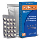 HISTAsolv Extra Strength DAO Enzyme Supplement for Histamine Food Inανεκτικό - Eases Digestive Disfort - Πατενταρισμένη τεχνολογία - Made in Austria - 30 Pack