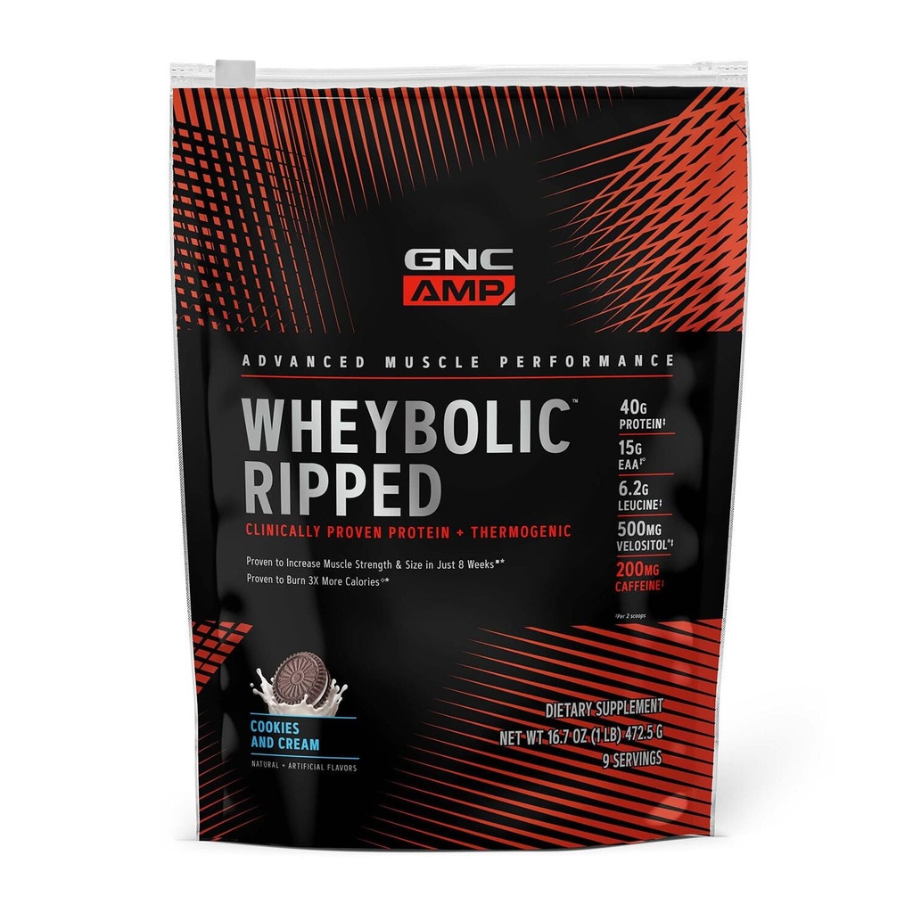 GNC AMP Wheybolic Ripped - Cookies και Κρέμα (9 μερίδες)