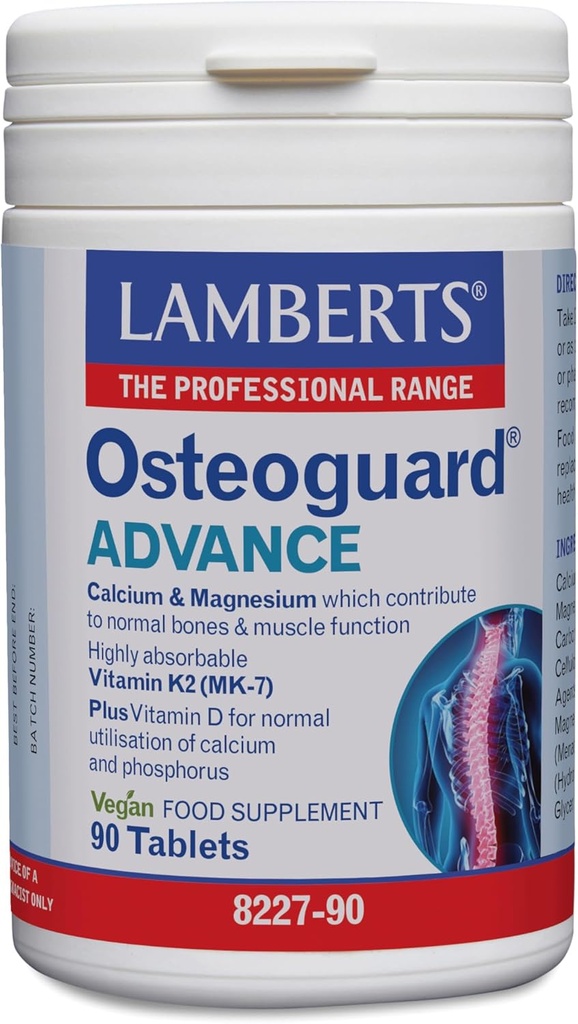 Lamberts Osteoguard Advance ES 160 G, White, 90 κόμης