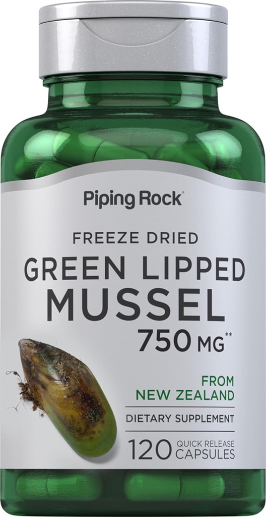 Piping Rock Green Liped Mussel 750mg 