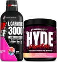 PROSUPPS L-Καρνιτίνη 3000 Διεγερτικές Δωρεάν Υγρές Σφηνές (31 σέρβις, μούρο) και ο κ. Hyde Signature Series Προ-Εργασία Ενεργειακό Ποτό σε σκόνη (30 σέρβις, Καρπούζι) Bundle