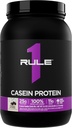 Rule 1 Casein Protein - 25g Protein and 11g EAAs Per Serving from Slow-Release Micellar Casein for Overnight Recovery and Sustained Delivery Between Meals (2 Pounds*, Cookies & Crème)
