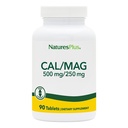 NaturesPlus Cal/ Mag - 90 χορτοφαγικά δισκία - 500 mg Ασβέστιο & 250 mg Μαγνήσιο - 90 Servings