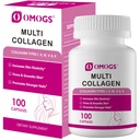OMOGS Κάψουλα κολλαγόνου Peptides, Φυσικώς παραγόμενο υδρολυμένο κολλαγόνο με προβιοτικό & εκχύλισμα βατόμουρου - Μαλλιά, δέρμα, νυχιών, αρθρώσεων, Digestive Health & ανοσοποιητική υποστήριξη, μη ΓΤΟ, 100 κάψουλες