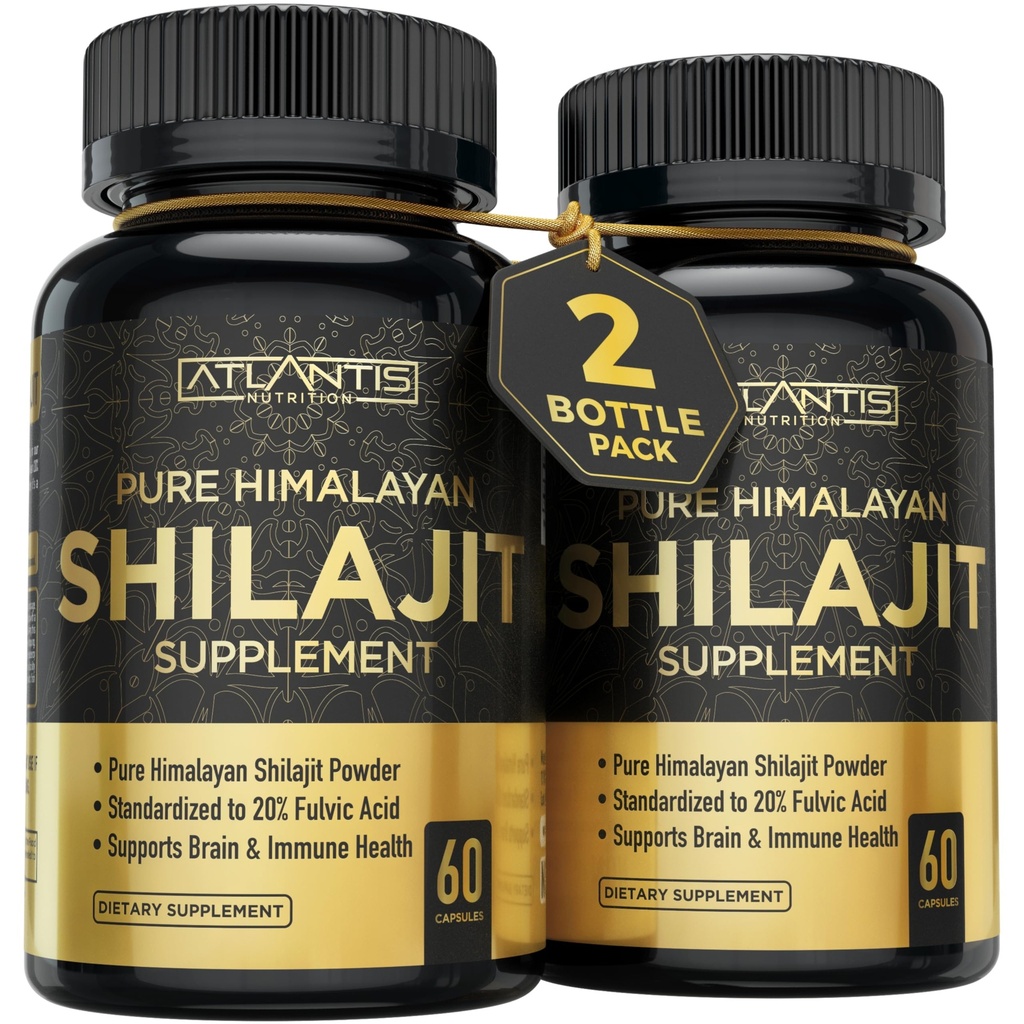 Ατλαντίς Διατροφή Ιμαλαΐων Shilajit Κάψουλες που διαμορφώνονται με 20% Fulvic Acid 