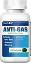 HealthA2Z® Gas Relief Simethicone | 125mg | Relieves from Stomach Discomfort and Gas | Anti Flatulence | Relieves Gas Fast and Bloating (150 Counts (Pack of 1))