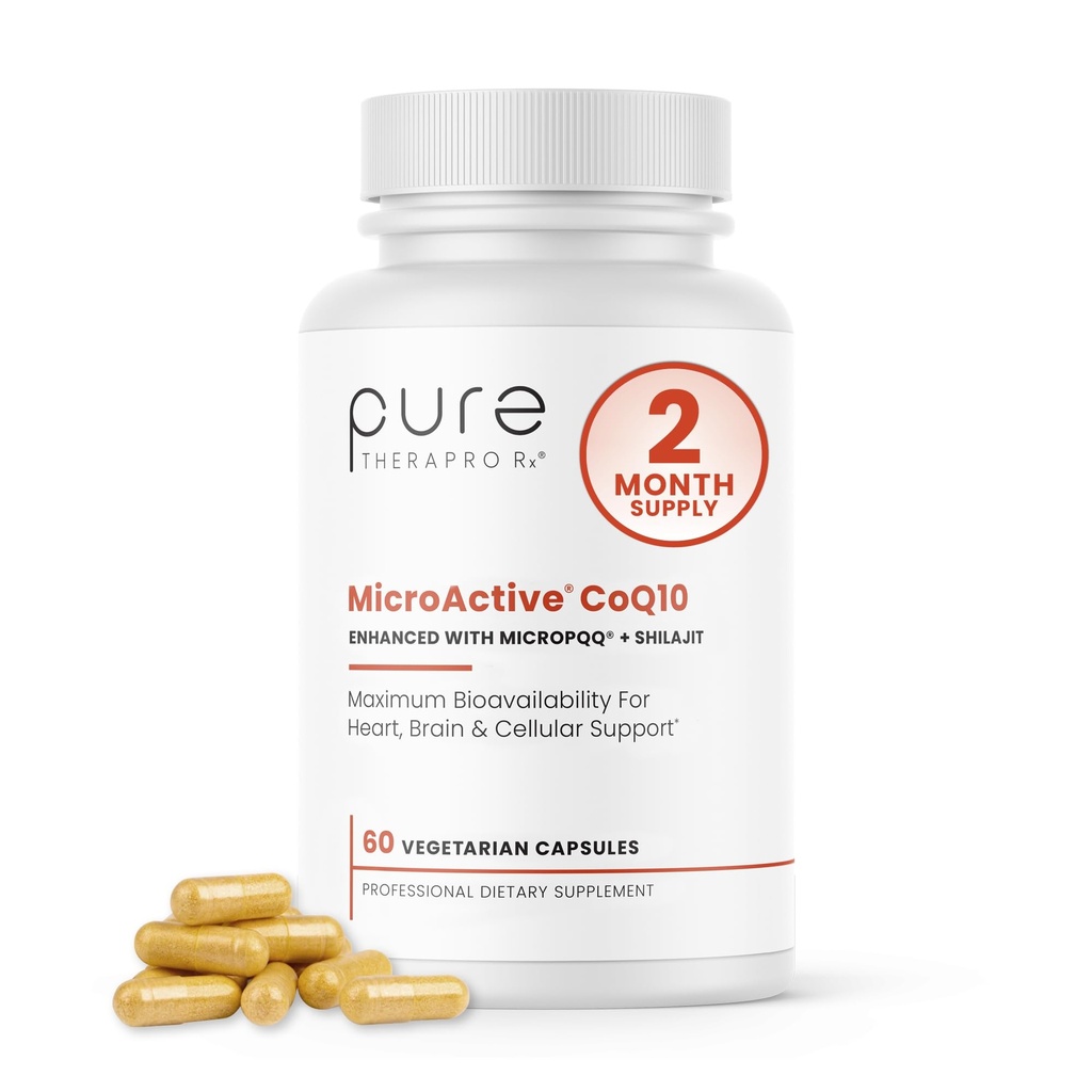 MicroActive CoQ10 Enhanced with MicroPQQ + Shilajit “Sustained Release” 60 Veg Caps 