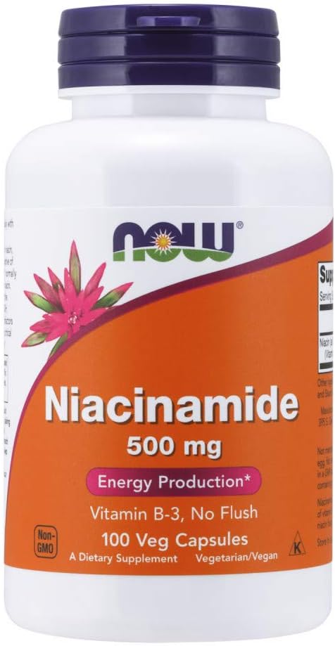 NOW Foods - Niacinamide 500 mg 100 caps (Pack of 4)