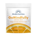 GoMindfully Orange Super Calm Magnesium Powder Drink Mix για την ενυδάτωση, την αποκατάσταση, την ανοσία και την ενέργεια με ιχνοστοιχεία, βασικές βιταμίνες, L-Θεανίνη και B Βιταμίνη Complex
