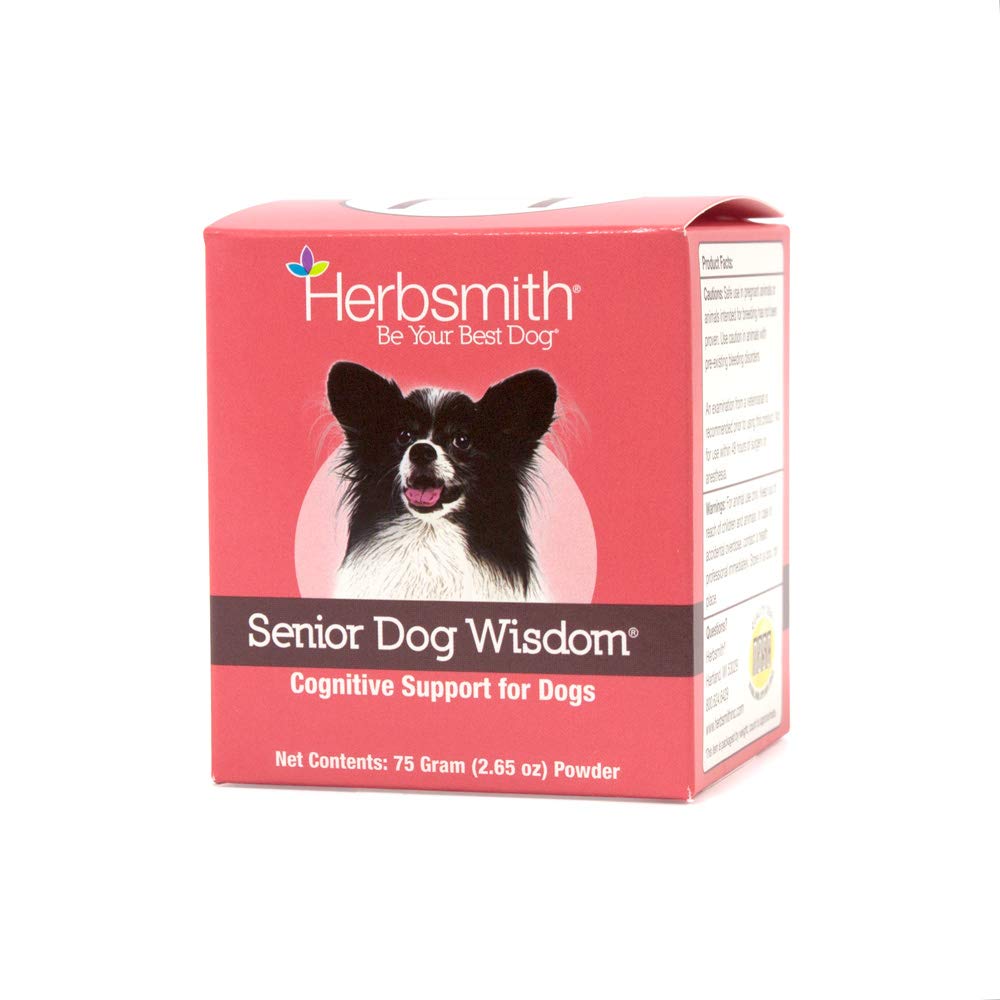 Herbsmith Senior Dog Wisdom – Dog Dementia Supplement – DHA for Senior Dog Brain Health - Senior Supplement for Dogs- 75g