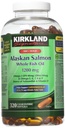 Kirkland Υπογραφή 100% Wild Alaskan Salmon Oil 90 EPA 110 DHA 1200mg - 320 Enteric Coated Softgels