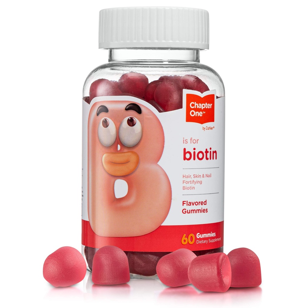 Κεφάλαιο Zahler One Biotin Gummies, δέρμα μαλλιών και νυχιών Fortifying Biotin, Certified Kosher, 60 γεύσεις Gummies