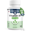 Freeda Vitamin B1 Thiamine 100mg - Υποστηρίζει το μεταβολισμό της ενέργειας, την υγεία του νευρικού συστήματος - Kosher, Vegan, Χωρίς γλουτένη - Thiamin HCl 100 mg Βιταμίνη B 1 - Pure Vit B1 Vitamin Thiamine B1 συμπλήρωμα (100 Ct)