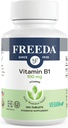 Freeda Vitamin B1 Thiamine 100mg - Υποστηρίζει το μεταβολισμό της ενέργειας, την υγεία του νευρικού συστήματος - Kosher, Vegan, Χωρίς γλουτένη - Thiamin HCl 100 mg Βιταμίνη B 1 - Pure Vit B1 Vitamin Thiamine B1 συμπλήρωμα (100 Ct)