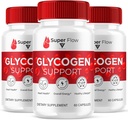 (3 Pack) Super Flow SuperFlow Glycogen Support Capsules, Super Flow Advanced Glycogen Health and Blood Wellness Support Supplement, SuperFlow Maximum Strength Glyco Formula Supplement (180 Capsules)
