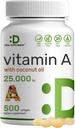 ΛΕΠΤΟΜΕΡΗΣ ΣΥΜΠΛΗΡΩΜΑ Βιταμίνη Α 25000 IU, 500 Coconut Oil Softgels 