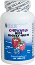 KIDS MIGHTY-MULTI (120 Tablets) – Chewable Multivitamin – Purest Non-GMO Ingredients, No Sugar or Artificial Ingredients – Naturally Sweetened with Xylitol & Stevia Leaf Extract – Suitable for Adults