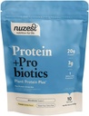 Nuzest - Πρωτεΐνη + Προβιοτικά – Υγεία των ορνίθων - Superfood Powder Plant Protein Blend - 300g / 10,6 oz Pouch (10 Servings) (Γαλλική Βανίλια, 300g)